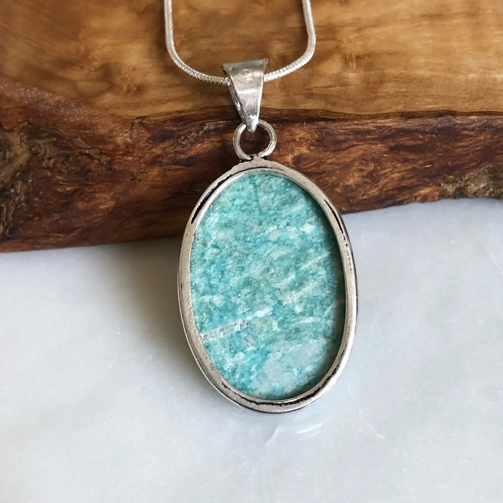 Amazonite Silver Necklace